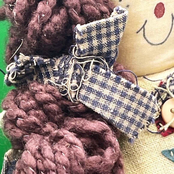 Vintage Handmade Cloth Doll Fabric Ragdoll Primitive Folk Art OOAK Country Décor - Picture 11 of 13